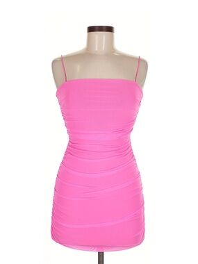 Princess Polly Hot Pink Ruched Bodycon Mini Dress